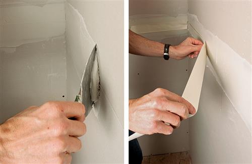 Taping and Applying Mud with Knife 
